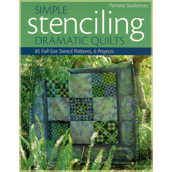 Simple stenciling-dramatic quilts