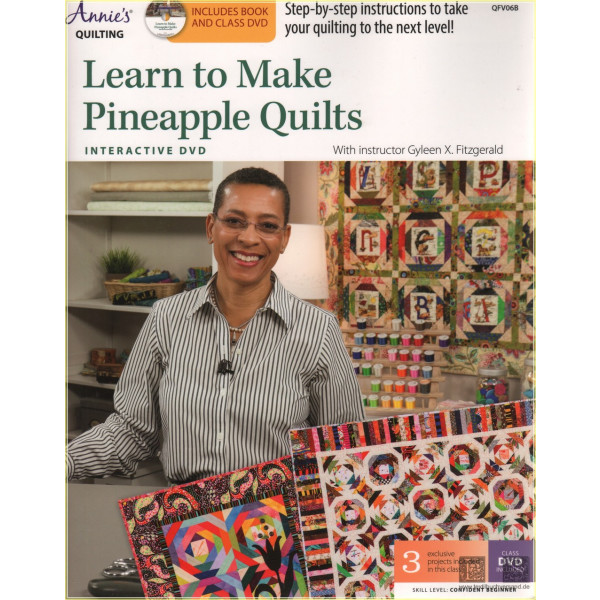 Learn to Make Pineapple Quilts with Interactive Class DVD: Instructor Gyleen X Fitzgerald